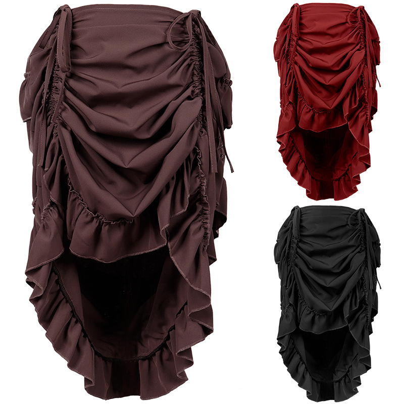 Skirts - Spódnica w stylu steampunk, wiktoriańska, plisowana,