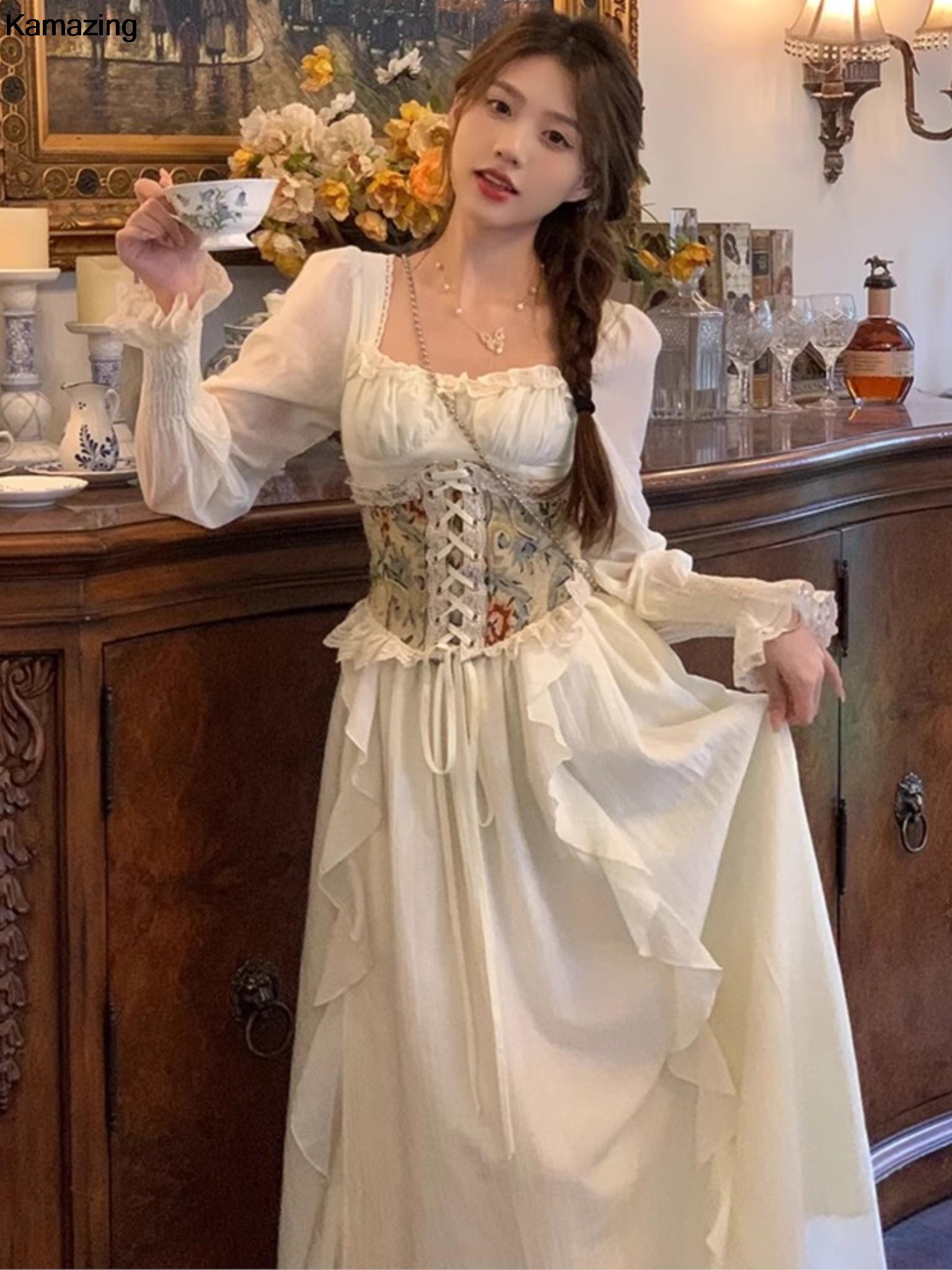 Vintage French Corset Midi Dre – French Vintage Floral Midi Dress recenzja i cena