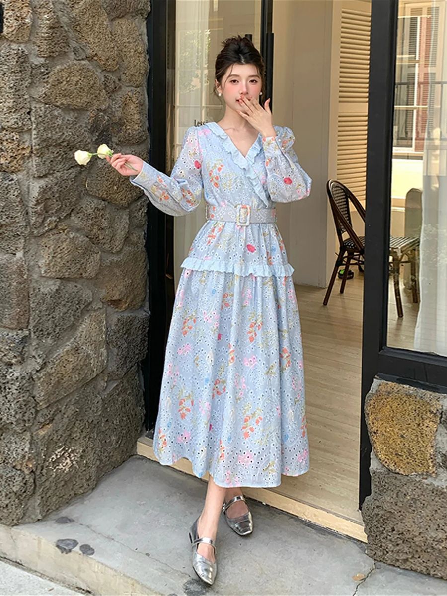 Sukienka midi w stylu francusk – French Vintage Floral Midi Dress recenzja i cena