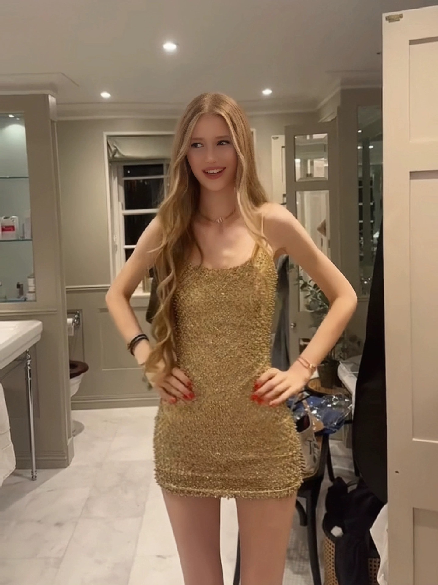 Damska, błyszcząca sukienka mi – Sparkly Rhinestone Club Party Dress recenzja i cena