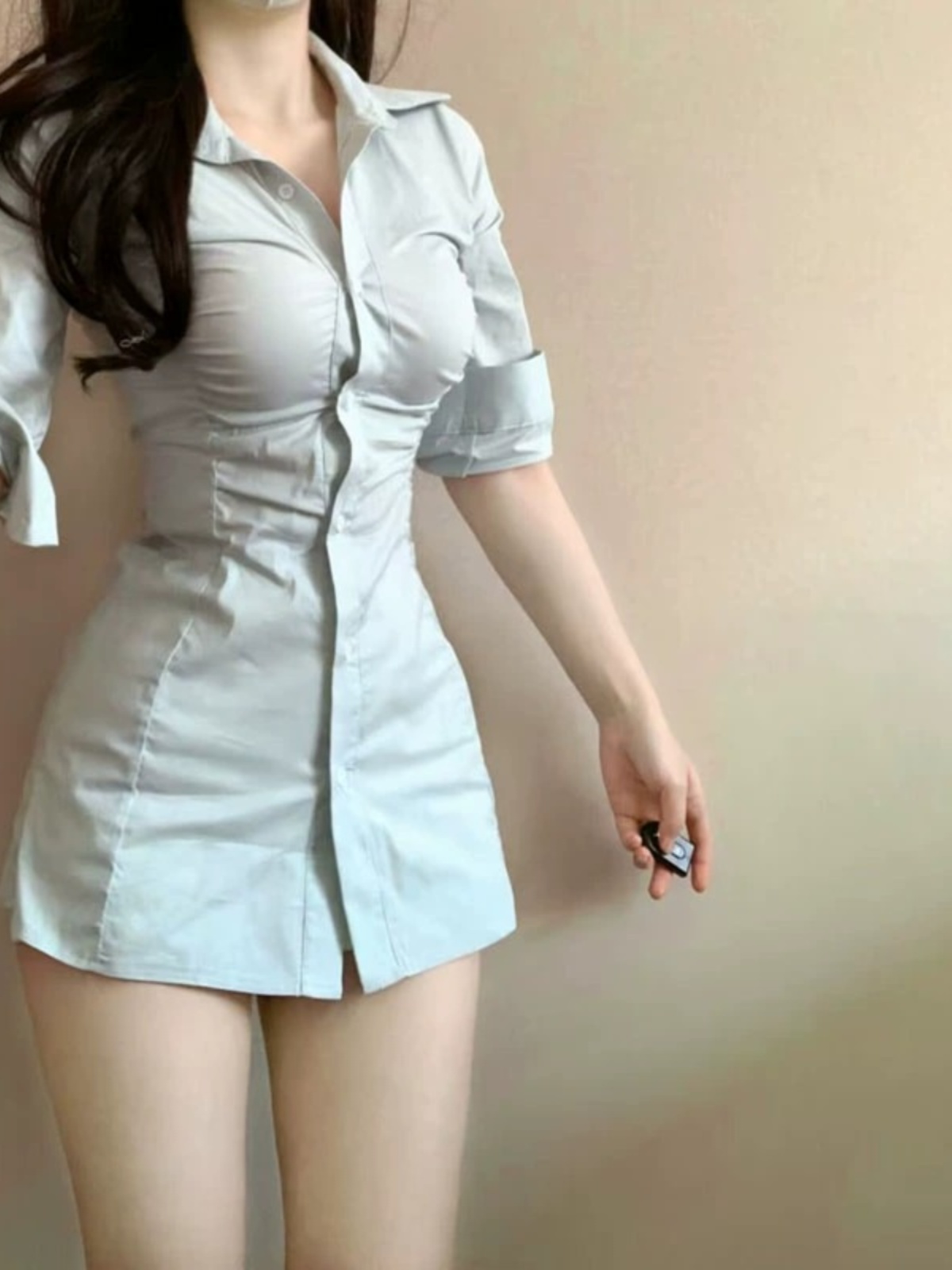 Seksowna plisowana sukienka ko – Korean Style A Line Shirt Dress recenzja i cena