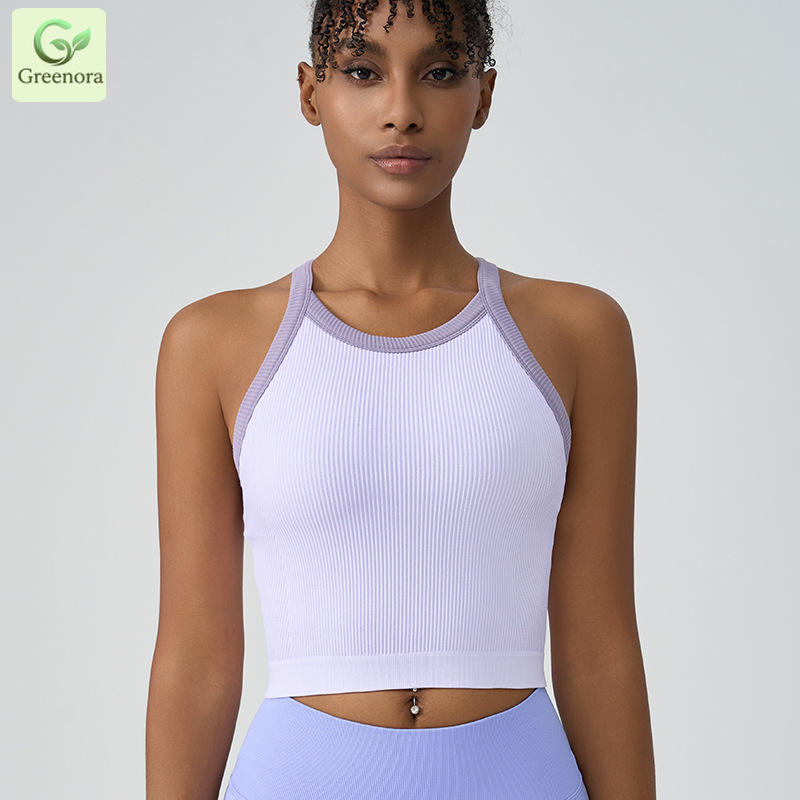 Greenora Prążkowany Top do Jog – Seamless Ribbed Workout Tank Top recenzja i cena
