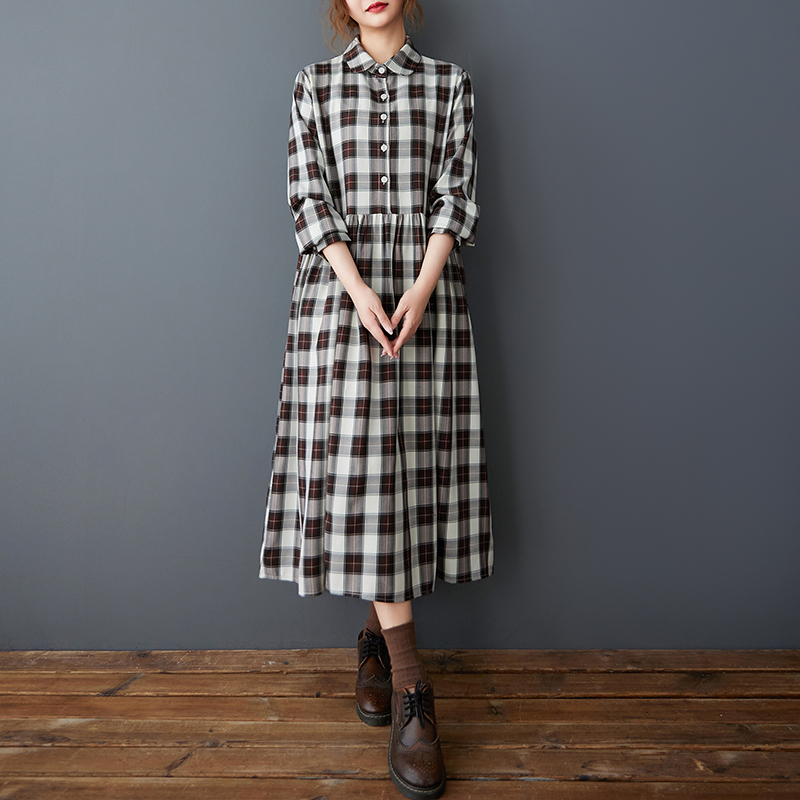 Wiosenno-jesienna luźna sukien – Korean Style A Line Shirt Dress recenzja i cena